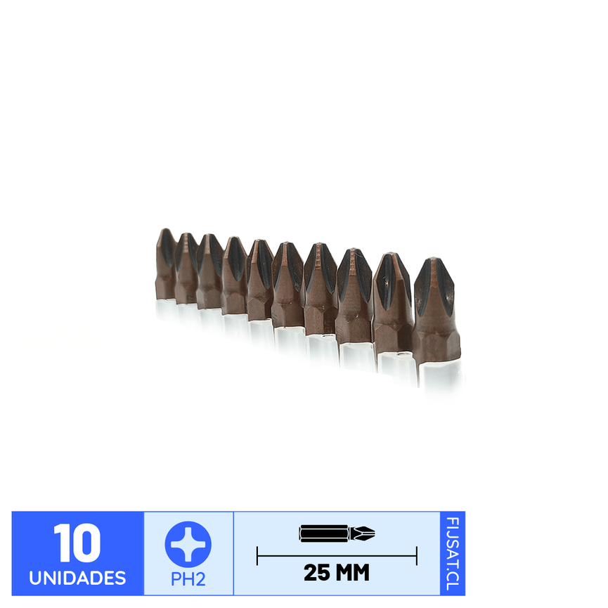Punta Phillips PH2 1/4 X 25 MM (10un)