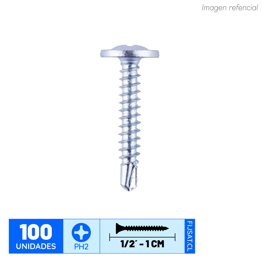 TORNILLO TRUSS 8 X 1/2 P.BROCA ZN. (100un)