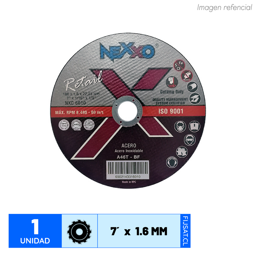 DISCO CORTE 7 X 1.6 - INOX