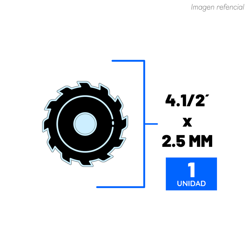 DISCO CORTE 4.1/2 - 2.5 NORMAL