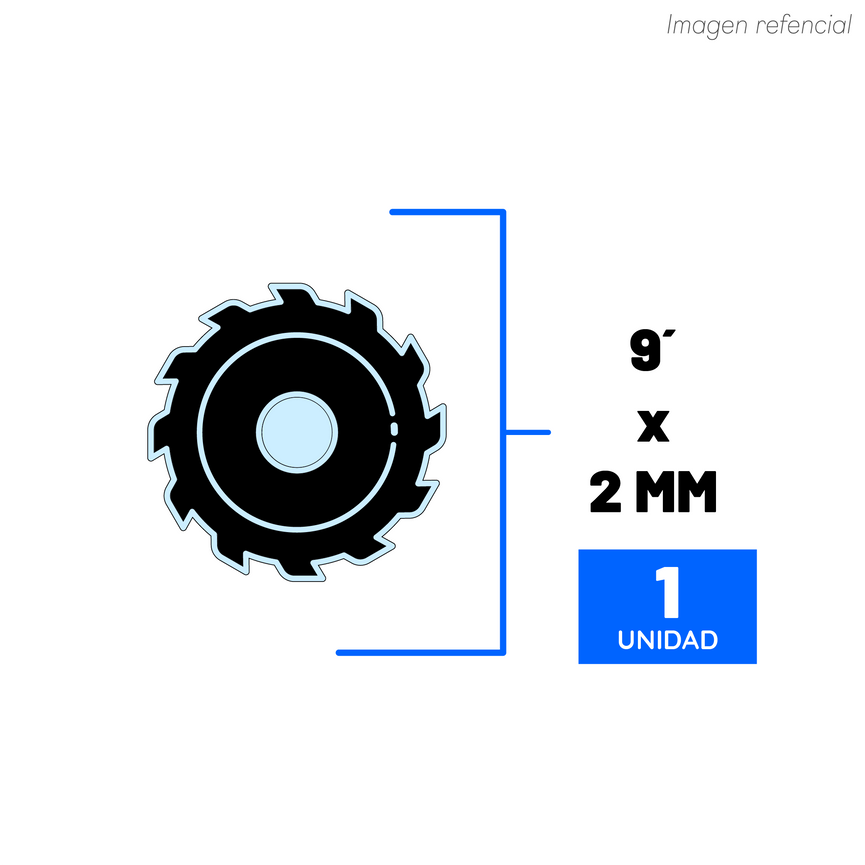 DISCO CORTE 9 - 2.0 AC, CARBONO