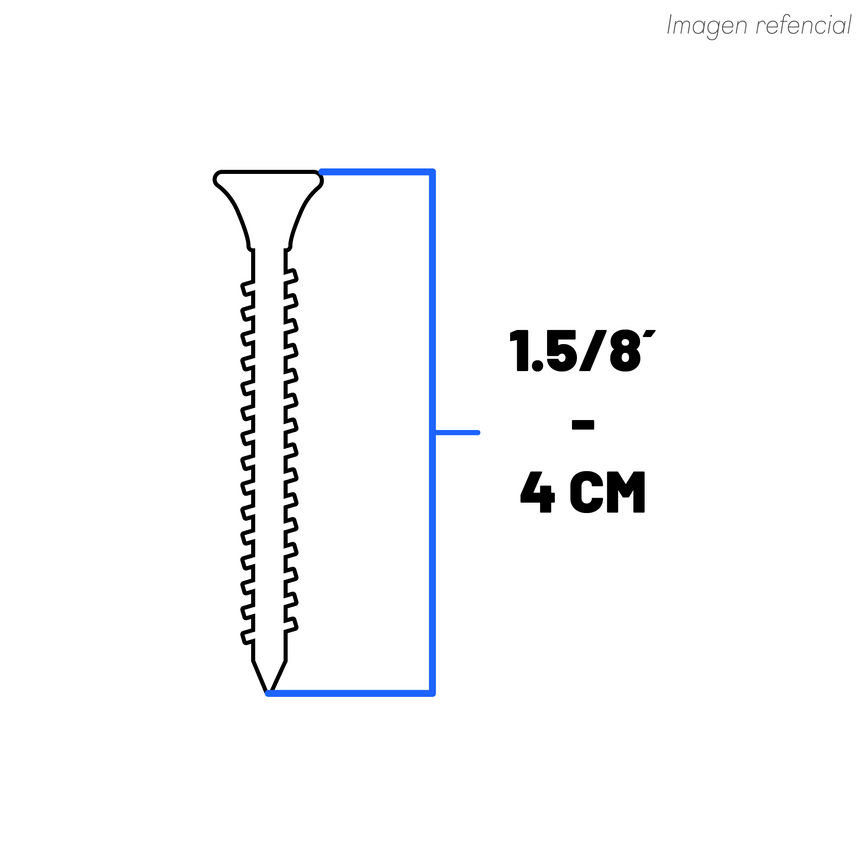 TORNILLO VOLCANITA CRS 6 X 1.5/8 ZN. (100un)