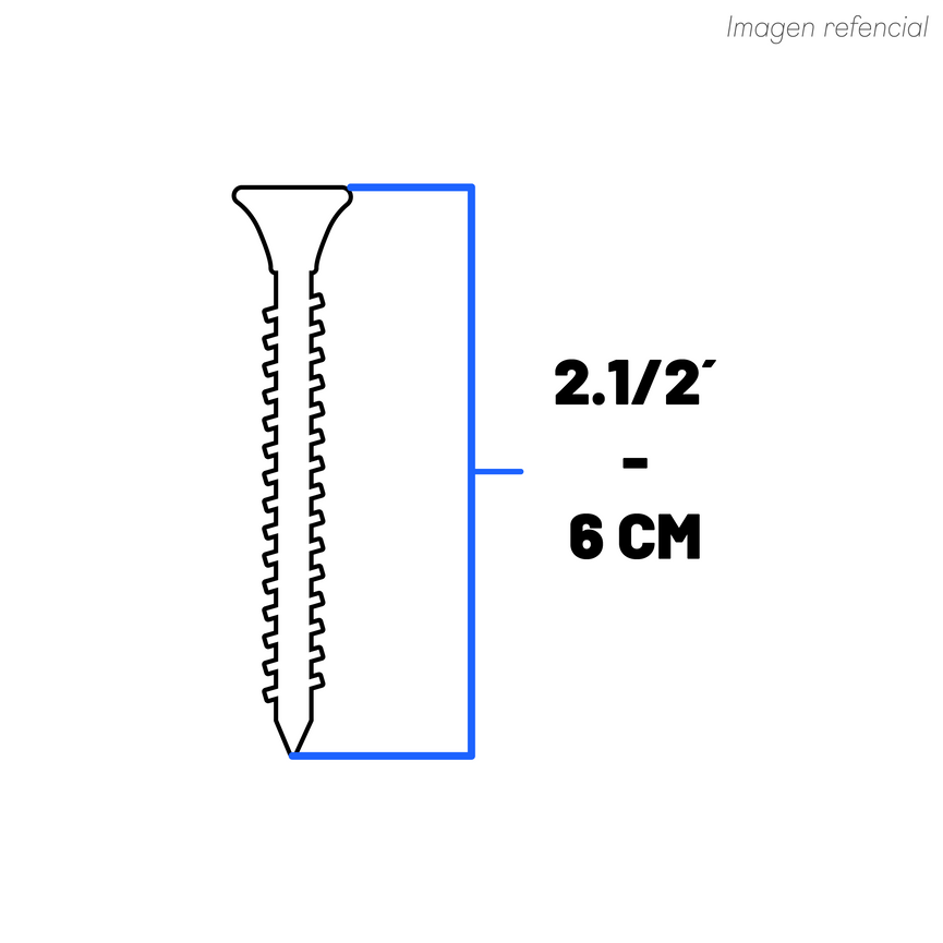 TORNILLO VOLCANITA CRS 8 X 2.1/2 ZN. (100un)