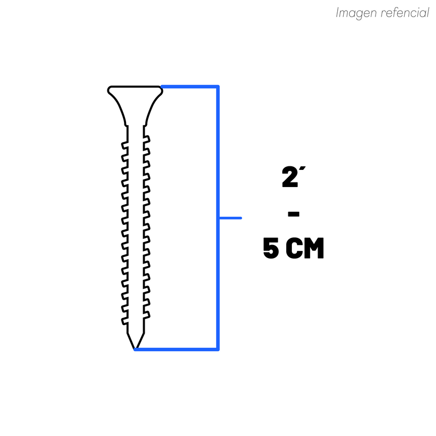 TORNILLO VOLCANITA CRS 6 X 2" ZN. (100un)