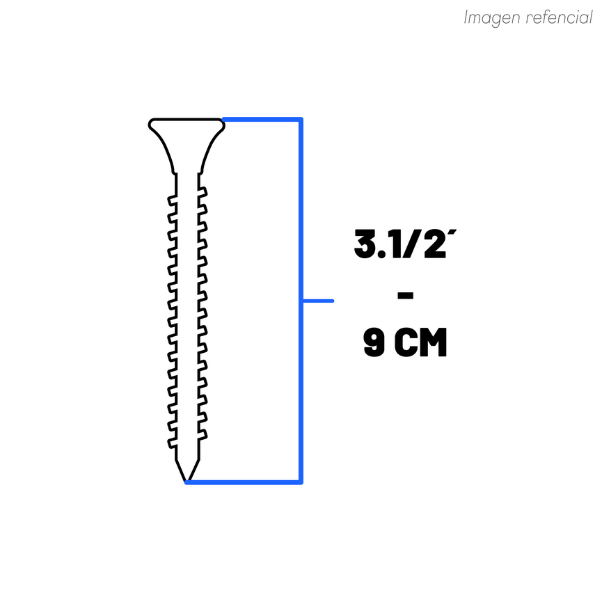 TORNILLO VOLCANITA CRS 8 X 3.1/2 ZN. (100un)