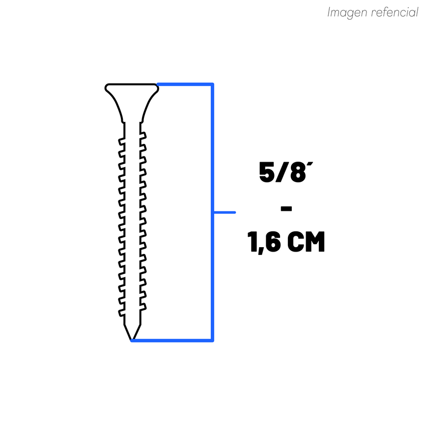 TORNILLO VOLCANITA CRS 6 X 5/8 ZN. (100un)