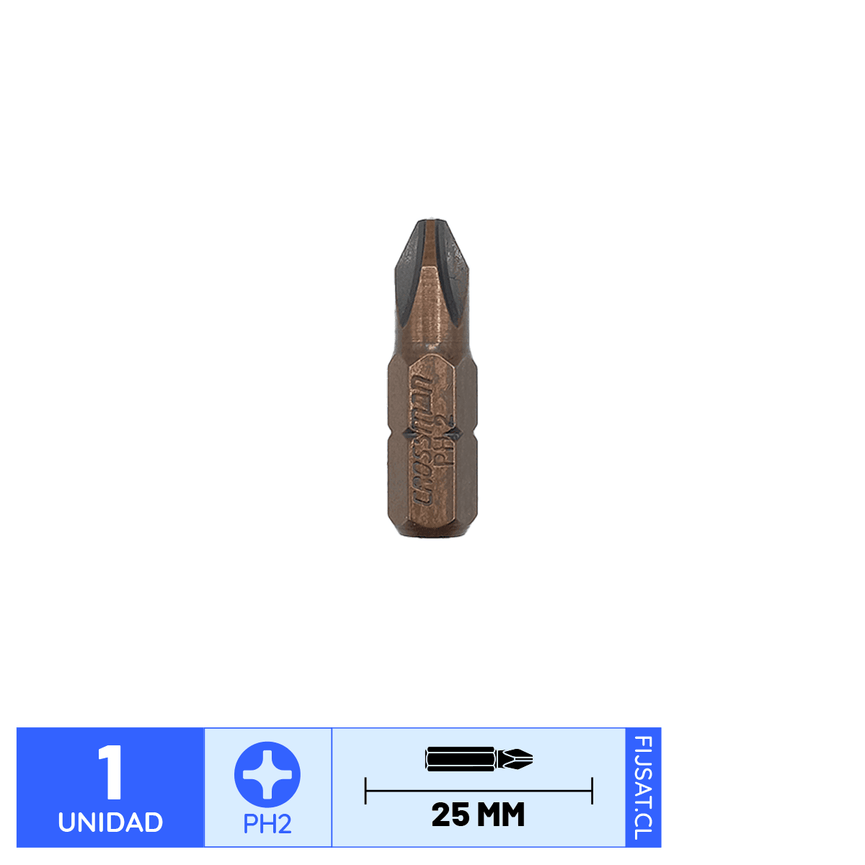 Punta Phillips PH2 1/4 X 25 MM