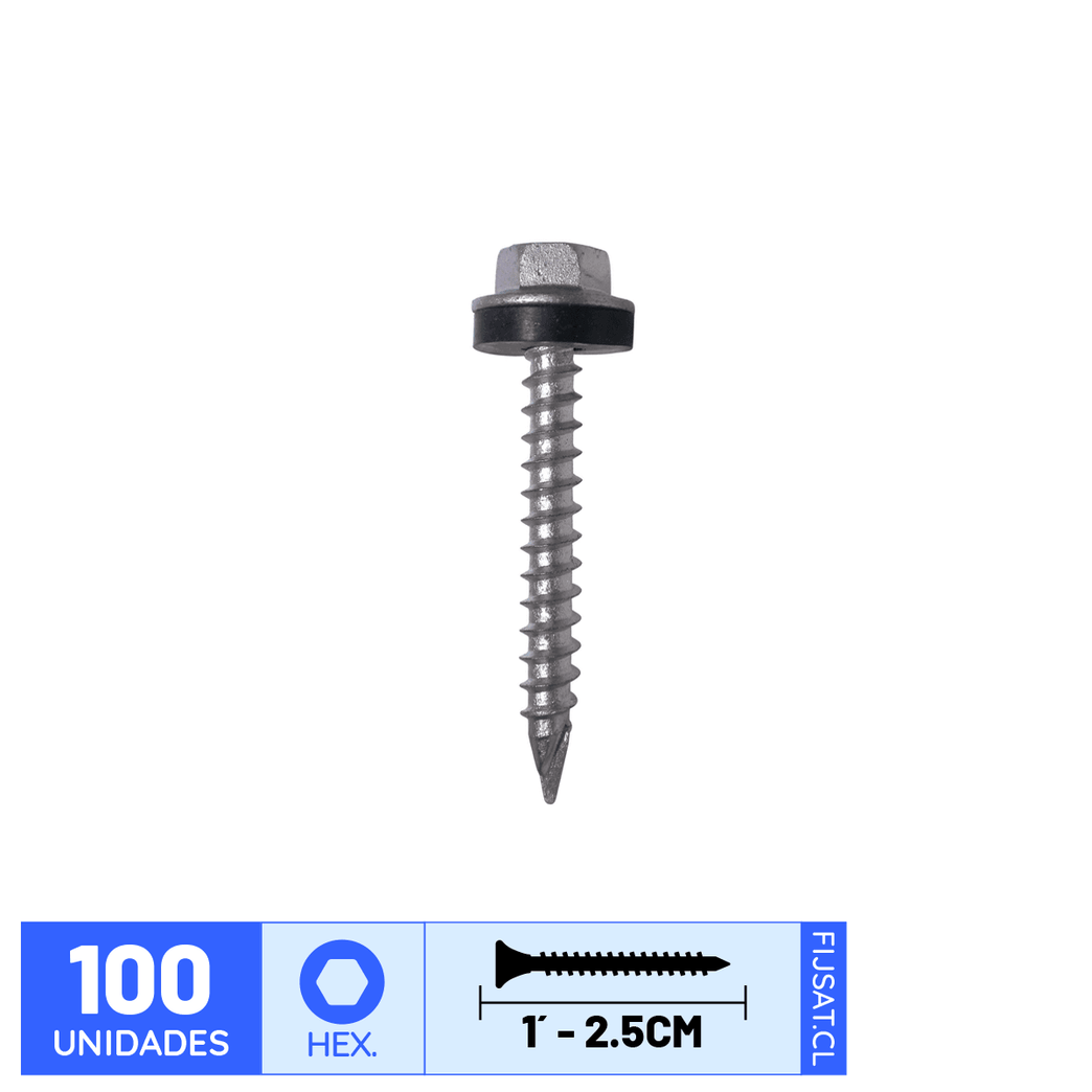 Tornillo para Techo Hexagonal L.L.S. 10-12 X 1 (100un)