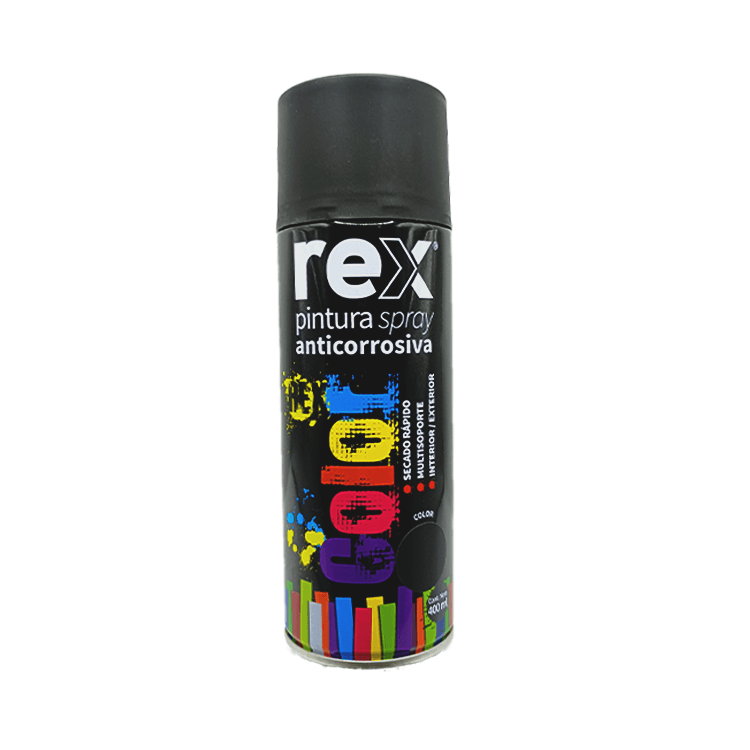 PINTURA SPRAY ANTICORROSIVO NEGRO REX