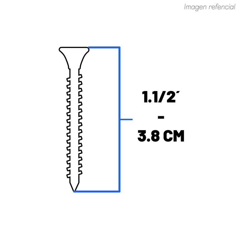 TORNILLO TRUSS 8 X 1 1/2 " P.FINA ZN. (100un)