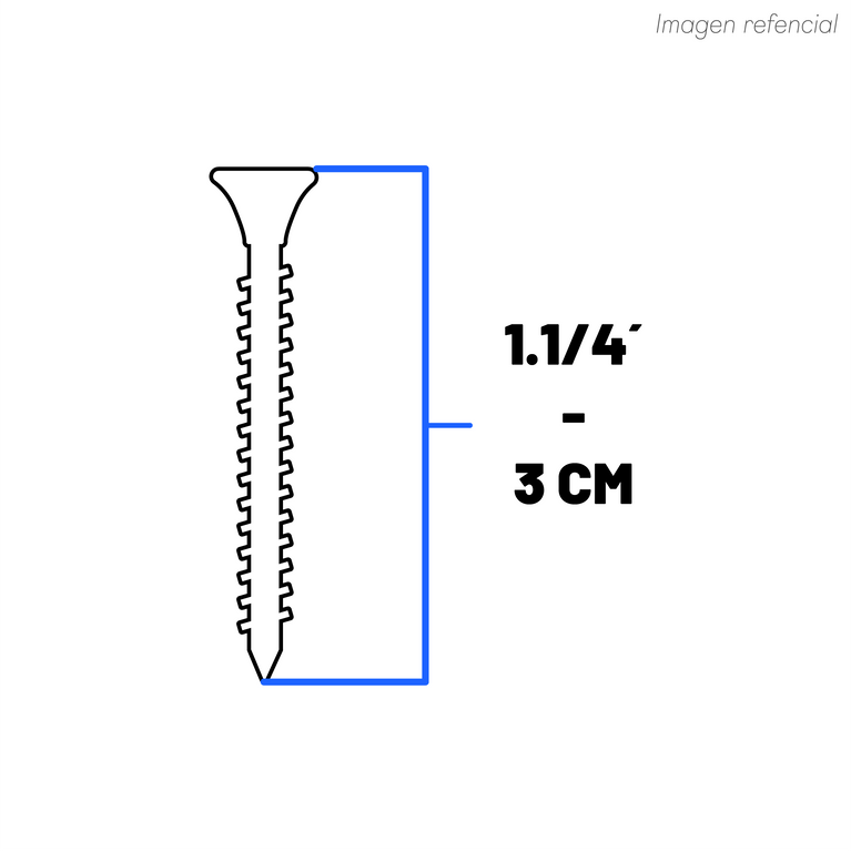 TORNILLO TRUSS 8 X 1,1/4 P.FINA ZN. (100un)