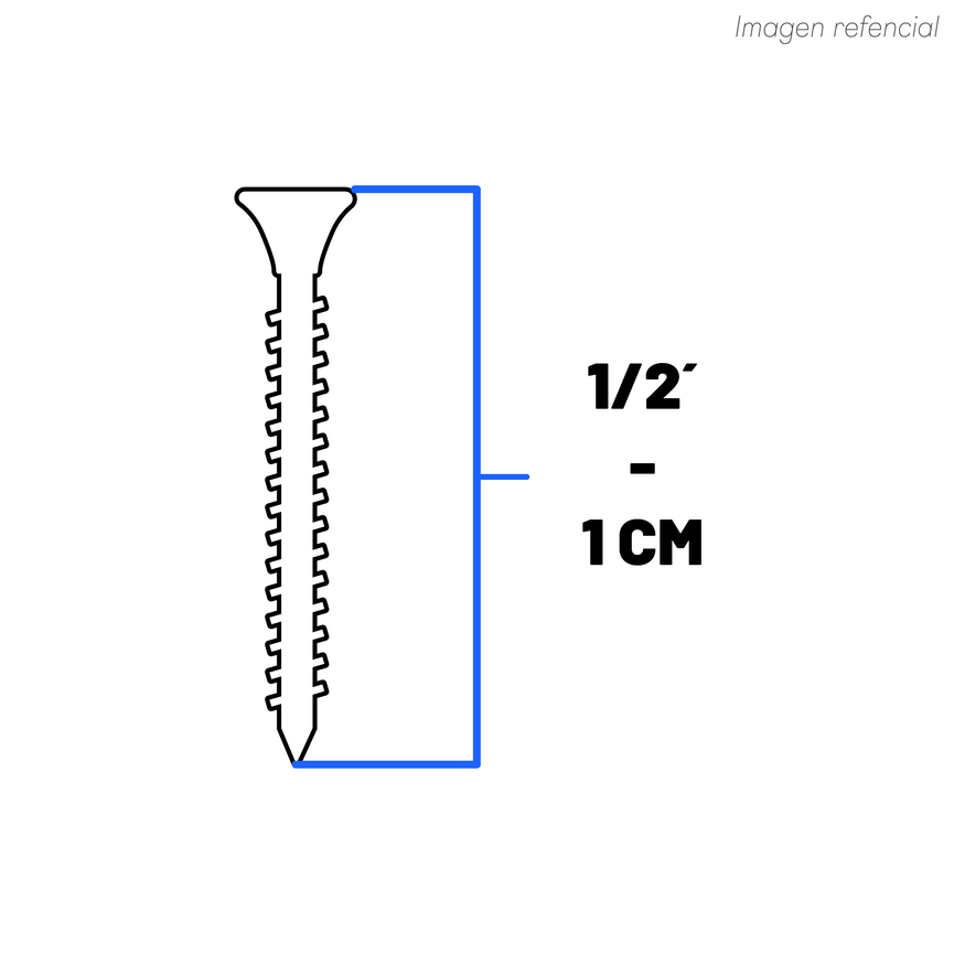 TORNILLO TRUSS 8 X 1/2 P.BROCA ZN. (100un)