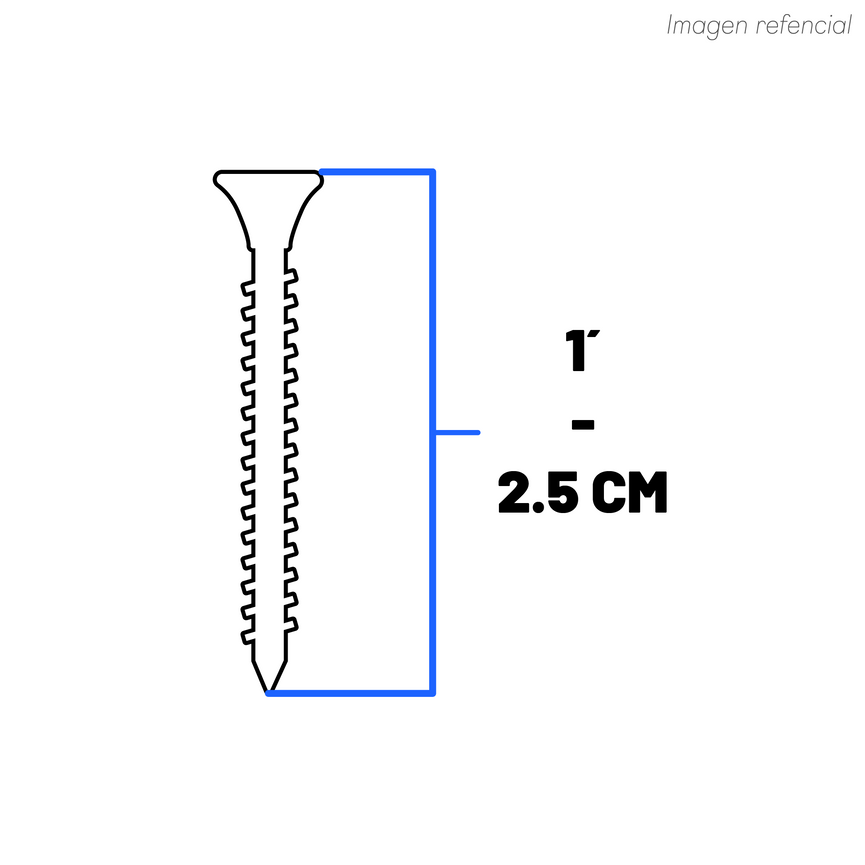 TORNILLO VOLCANITA CRS 6 X 1 ZN. (100un)